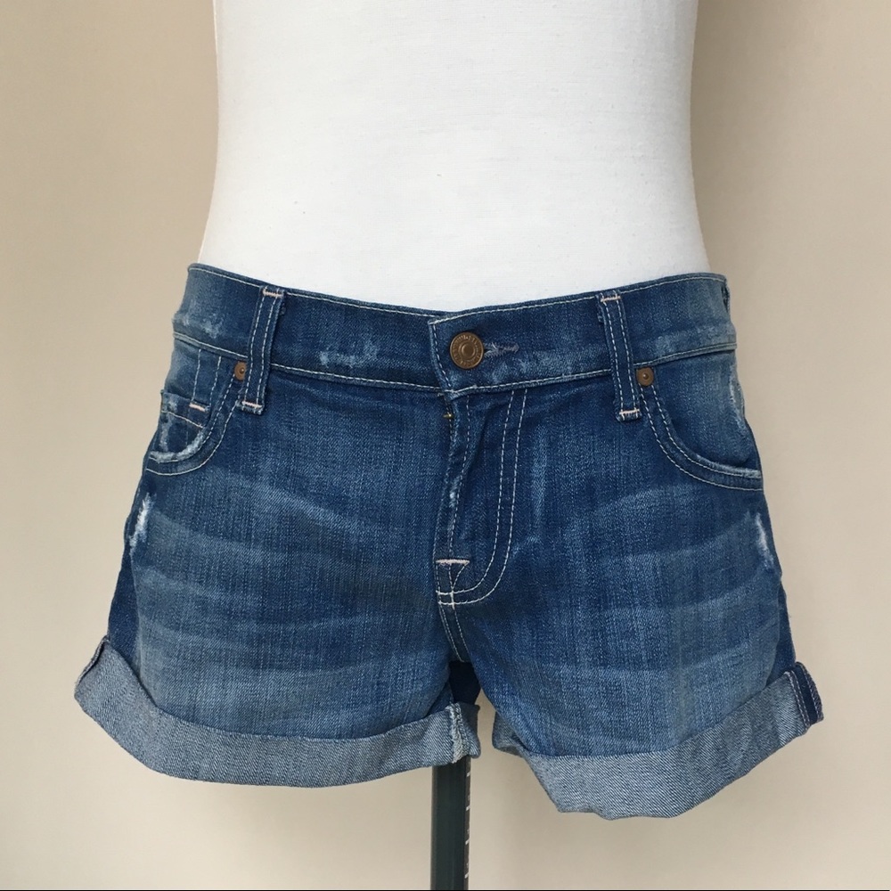 7 For All Mankind Cuffed Shorts-Size 26